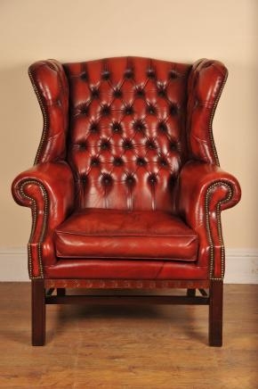 Gainsborough Leather Arm Chair Deep Button Armchair