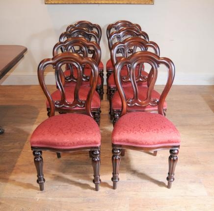 Set Victorian Balloon Back Admiralty Dining Chairs