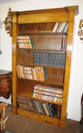 Walnut Regency Open Bookcase Book Case Shelf
