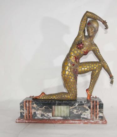 Fan Dancer Art Deco Bronze by Chiparus