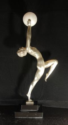 French Art Deco Silver Bronze Biba Girl