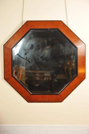 Walnut Art Deco Octagonal Mirror 5ft