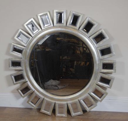 Art Deco Silver Gilt Star Burst Mirror Mirrors
