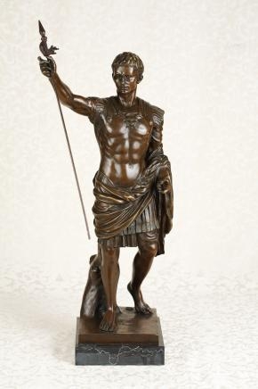 Italian Bronze Statue Julius Caesar Roman Emperor Figurine