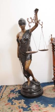 4ft Bronze Statue Lady Justice Roman Goddess Blind