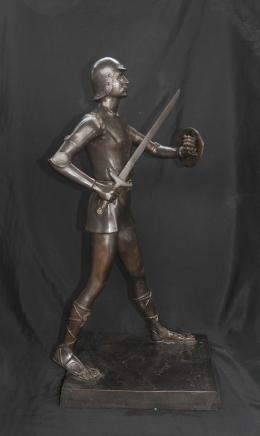Bronze Roman Gladiator Warrior Signed Gardet