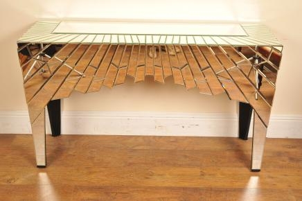Funky Mirrored Console Table Deco Hall Tables