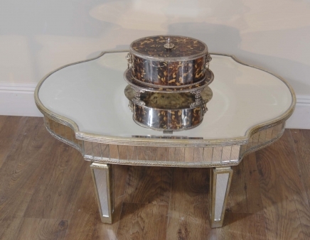 Art Deco Glass Mirrored Coffee Table Mirror Tables Furniture