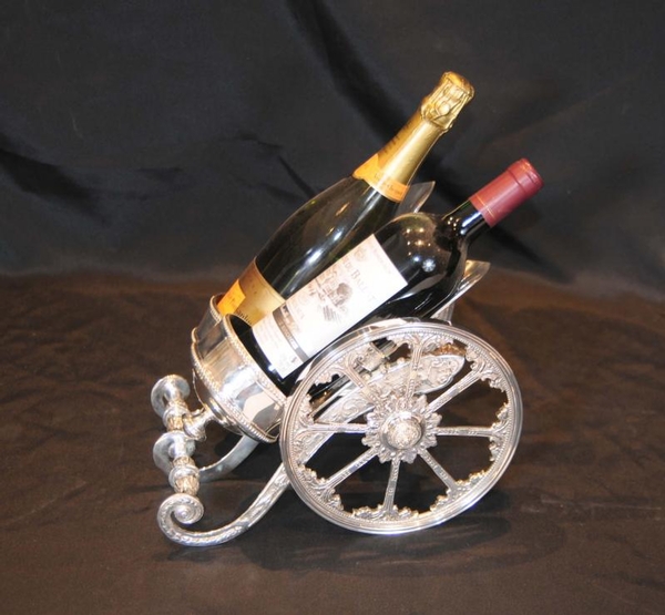 Silver Plate Wine Pourer Champagne Chariot