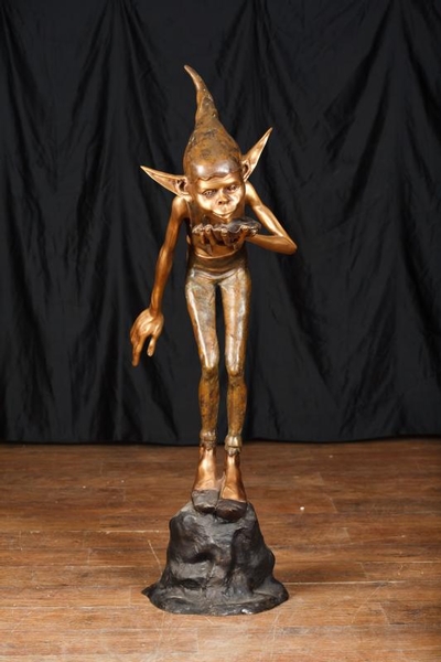 4ft Bronze Gobline Statue Fairey Pixie Figurine