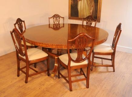 Regency Round Dining Table Set Prince of Wales Chairs Suite
