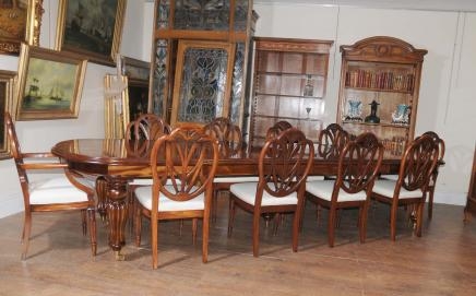 Victorian Dining Table Set Prince Wales Chairs Mahogany Suite Diner