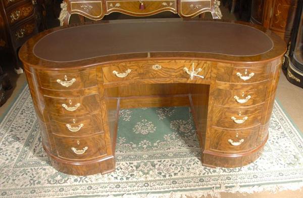 Walnut Victorian Kidney Bean Desk Desks Furniture
