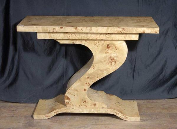 Art Deco Modernist Z Console Table Hall Tables