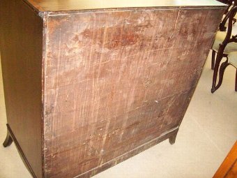 Antique George 111. Mahogany Bow Front Chest Of Drawers.