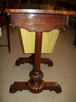 Antique William 1V. Rosewood Games And Work Table.