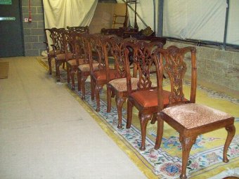 Quality Set Of 8 Chippendale Style Mahogany Chairs.