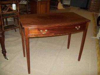 George 111.Mahogany Bow Side Table.