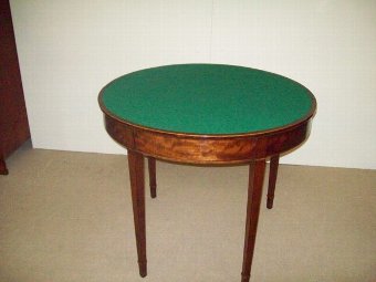 Antique George 111. Mahogany Card Table.