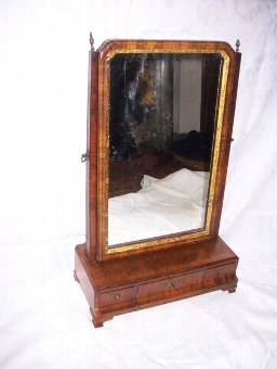 George 1. Period Walnut Toilet Mirror.