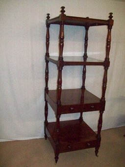 George 1V. Mahogany 4 Tier Whatnot.