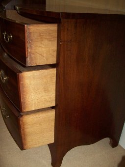 Antique George 111. Mahogany Bow Front Chest.