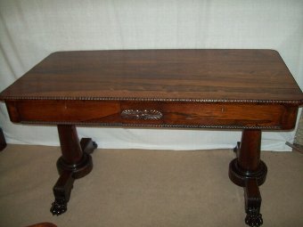 William 1V. Rosewood Library Table.