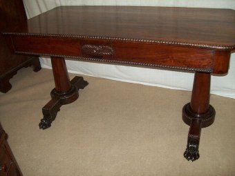 Antique William 1V. Rosewood Library Table.