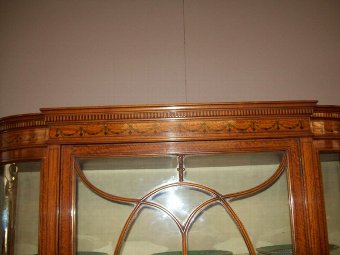 Antique Superb Satinwood Inlaid Display Cabinet.