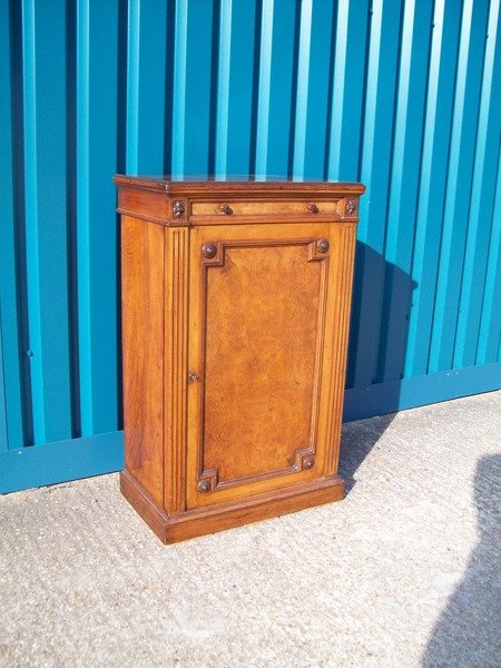 Antique Victorian Walnut Collectors Cabinet By 