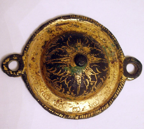 English Medieval Bronze Bridal or Shield Boss