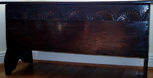 Mid 17th Century Oak Plank Chest