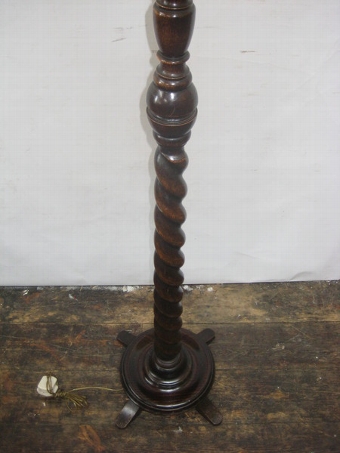 Antique Oak Standard Lamp