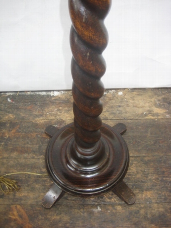 Antique Oak Standard Lamp