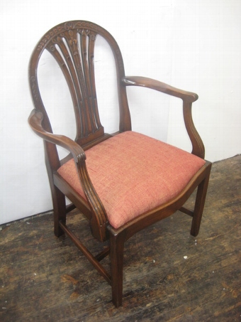 Antique Pair of Hepplewhite/George III Style Armchairs