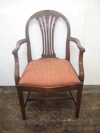 Antique Pair of Hepplewhite/George III Style Armchairs