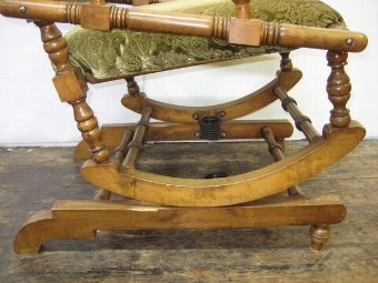 Antique American Stained Beech Rocking Chair