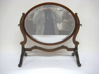 Antique George III Style Oval Toilet Mirror
