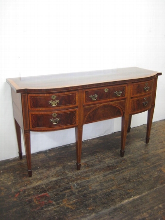 George III Mahogany and Satinwood Sideboard