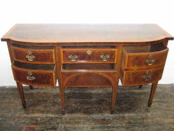 Antique George III Mahogany and Satinwood Sideboard