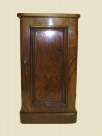 Antique Mid Victorian Figured Walnut Locker