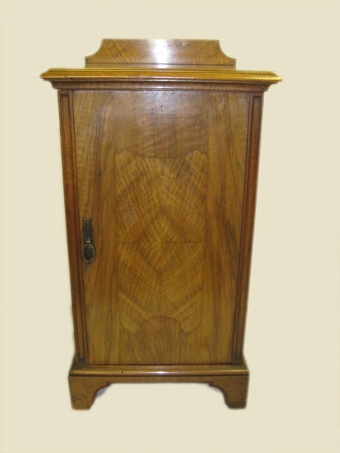 Antique Edwardian Figured Walnut Locker