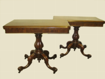 Pair of Victorian Mahogany Card Tables