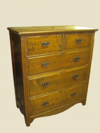 Large Scottish Oak Chest of Drawers.