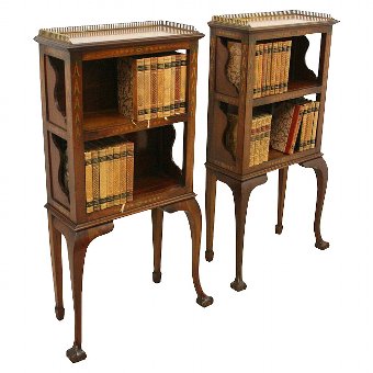 Pair of Late Victorian Mahogany Open Bookcases