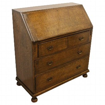 Georgian Style Oak Bureau