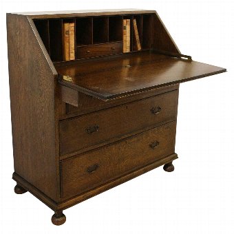 Antique Georgian Style Oak Bureau
