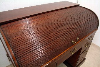 Antique Regency Mahogany Roll Top Cylinder Bureau