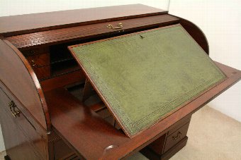 Antique Regency Mahogany Roll Top Cylinder Bureau