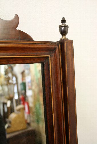 Antique Late George III Mahogany Inlaid Toilet Mirror